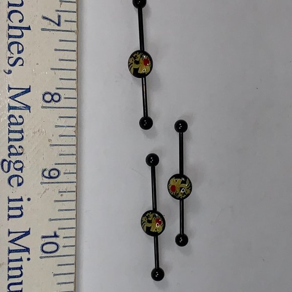 Skeleton Cameo Industrial Bar, 14 Gauge - Picture 8 of 11